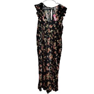 NWT Xhilaration XXL Women's Black and Floral Print‎ Romper